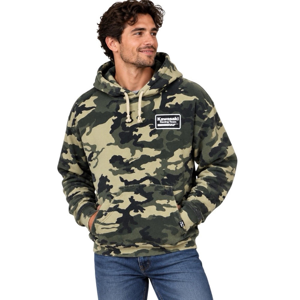 Factory Effex Kawasaki Racing Team Camo Hoodie Sz L